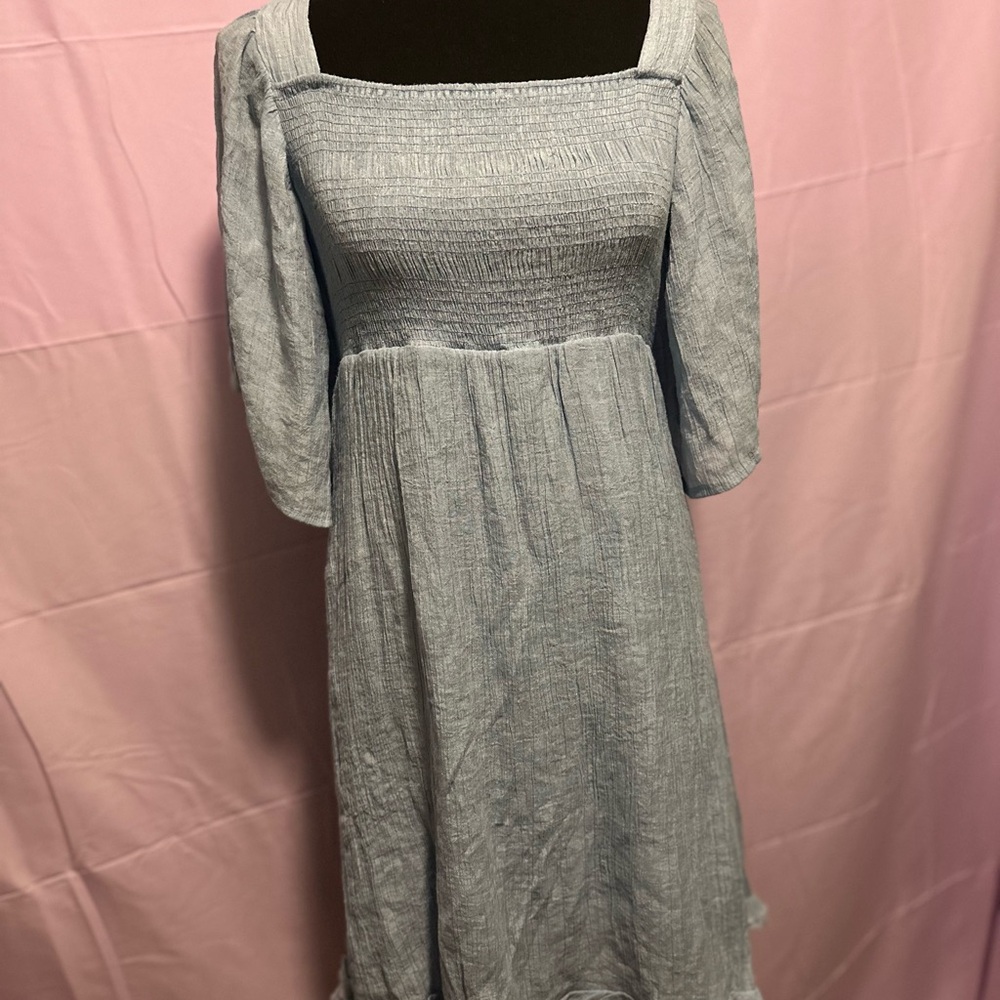 Umgee Light Blue Long Sleeve Dress